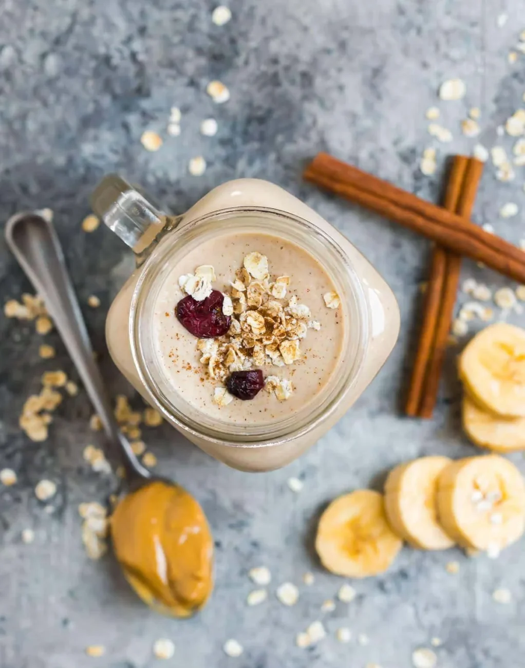 Homemade Fruit Smoothie With Oats