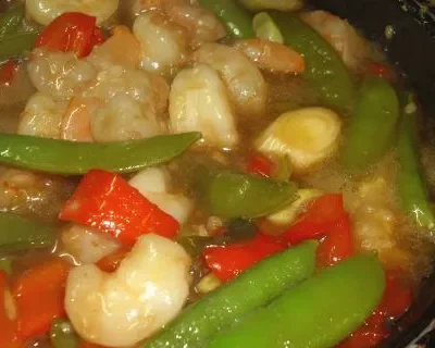 Honey Orange Stir Fry Shrimp