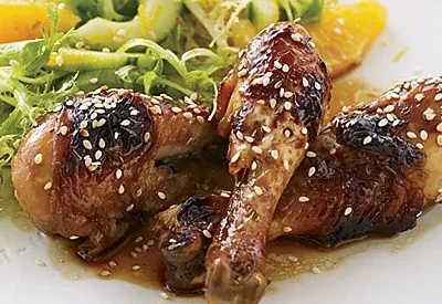 Honey Soy Chicken Wings W/ Bok Choy