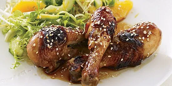 Honey Soy Chicken Wings W/ Bok Choy