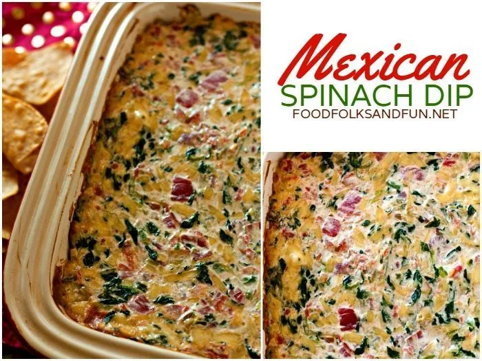 Hot Mexican Spinach Queso Dip