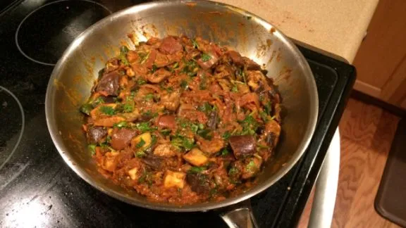 India Spiced Eggplant Aubergine