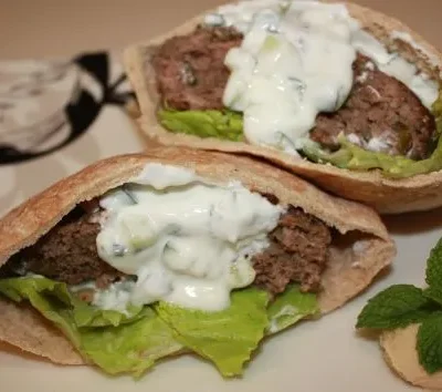 Indian-Inspired Tzatziki Sauce Burgers