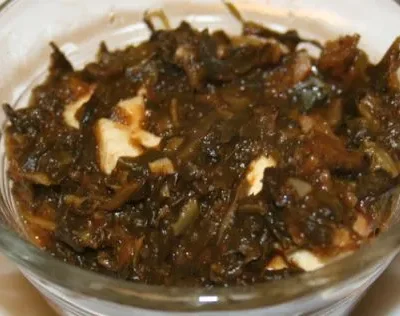 Indian Saag Paneer Low Fat Cheese With