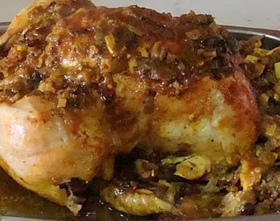 Indian Style Stuffed Roast Chicken