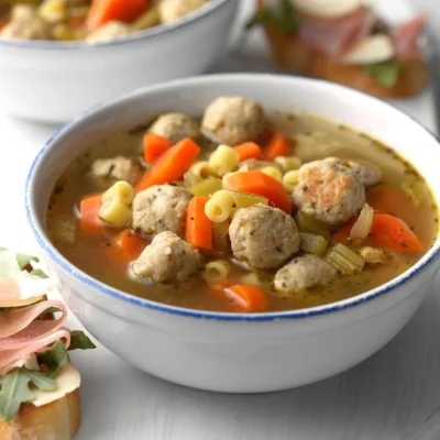 Instant Pot Turkey Meatball And Ditalini Soup