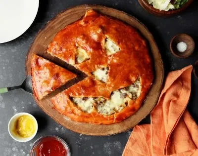 Jack-O-Lantern Cheeseburger Pie