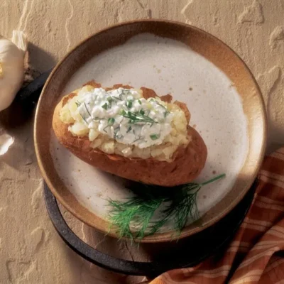 Jacket Potatoes W/Herbed Cottage Cheese