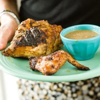 Jamaican Jerk Chicken  La Negril Beach: A Smoky Delight