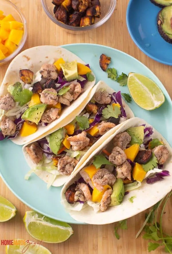 Jerk Shrimp With Gingery Pineapple Salsa
