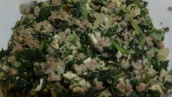 Joes Special Ground Beef, Spinach & Eggs