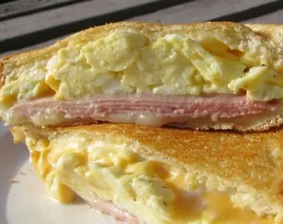 Judes Grilled Ham And Egg Sandwich