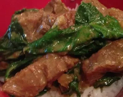 Kashmir Lamb With Spinach