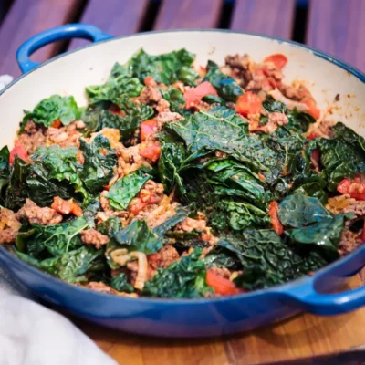 Kenyan Braised Collard Greens And Ground Beef Sukuma Wiki