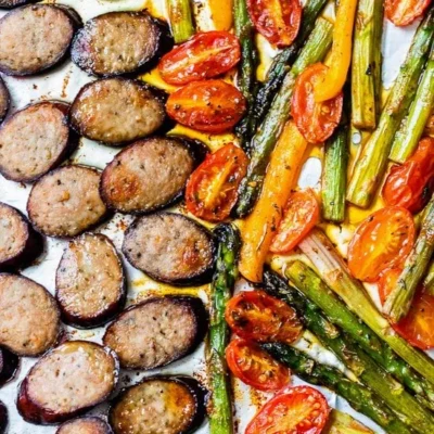 Kielbasa Veggie Sheet Pan Dinner