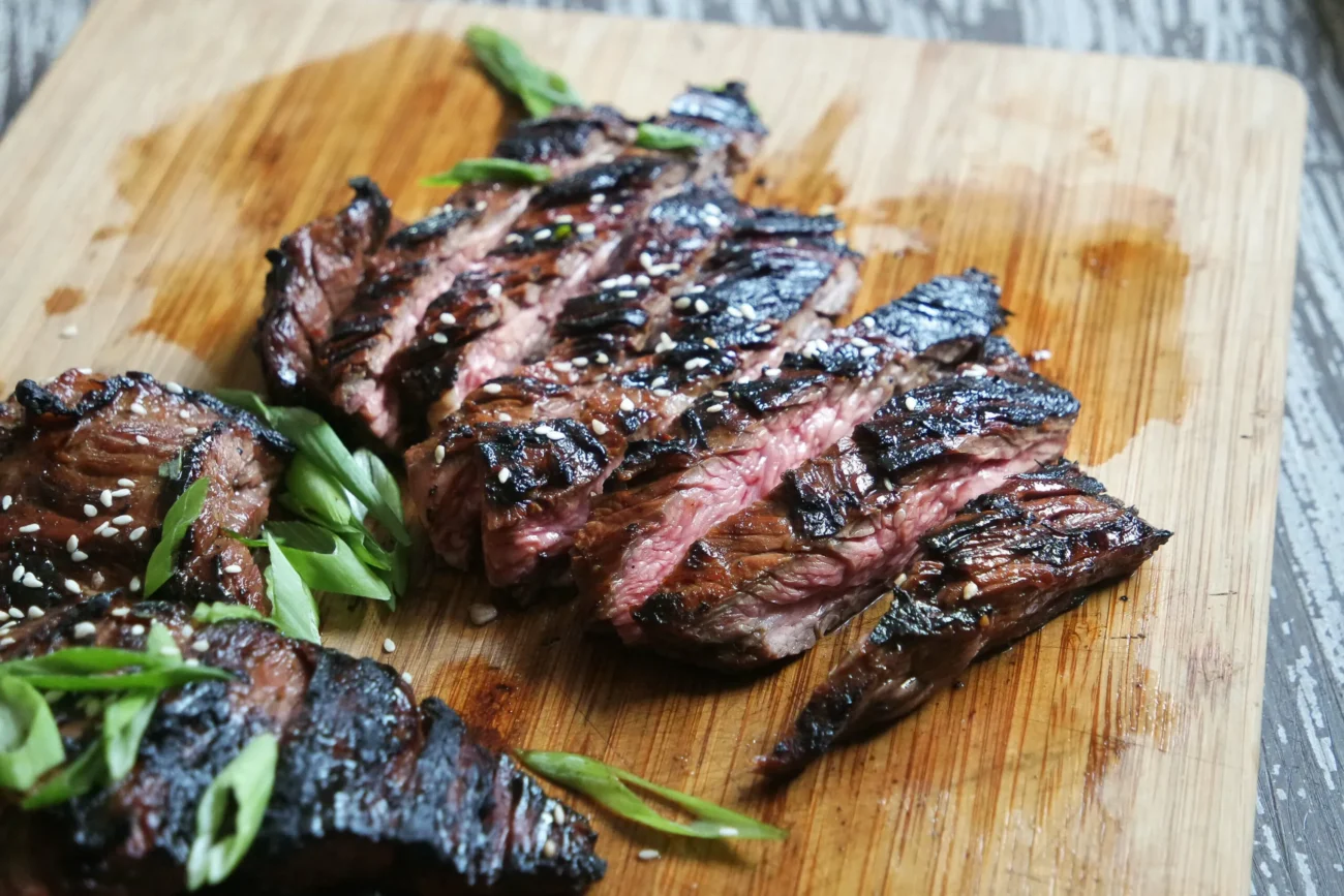 Korean Style Marinated Skirt Steak With