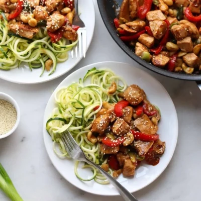 Kung Pao Chicken Zoodles For Two