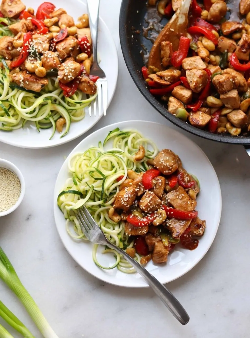 Kung Pao Chicken Zoodles For Two