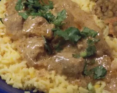 Lamb Korma Over Rice