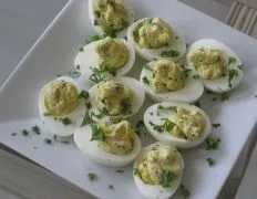 Lemon Caper Stuffed Eggs