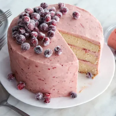 Lemon Ginger Oatmeal Cake W/Cranberries