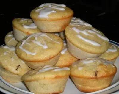 Lemon Glazed Zucchini Muffins