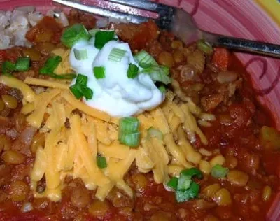 Lentil Chili With Chunky Vegetables