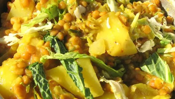 Lentils With Potato And Cabbage