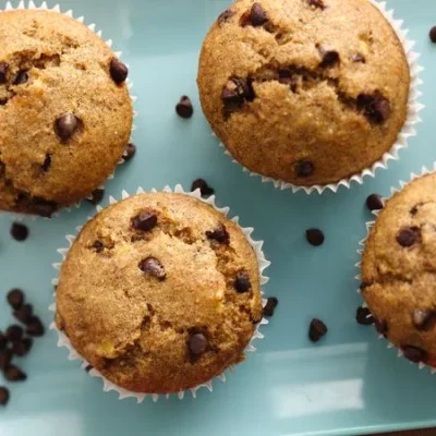 Low Fat Chocolate Chip Banana Muffins