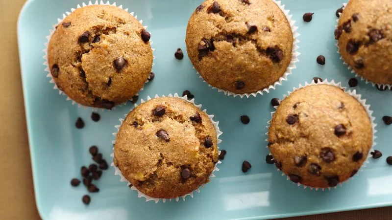 Low Fat Chocolate Chip Banana Muffins