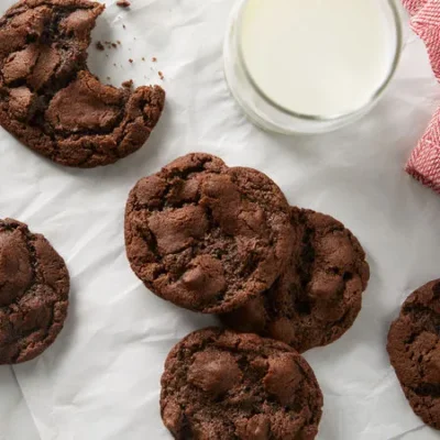 Low Fat Double Chocolate Chip Cookies