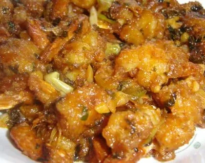 Manchurian Shrimp Garlic Flavored