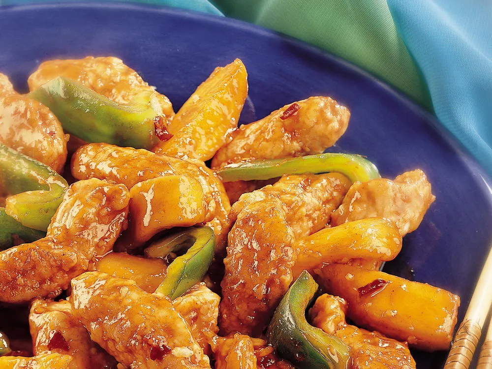 Mango Glazed Stir-Fried Chicken Delight