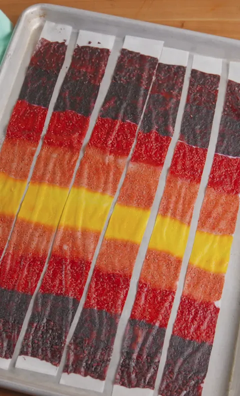 Mango-Raspberry Fruit Roll Ups