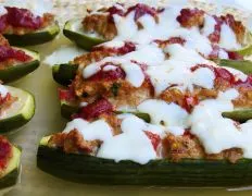 Meaty Stuffed Zucchini Boats