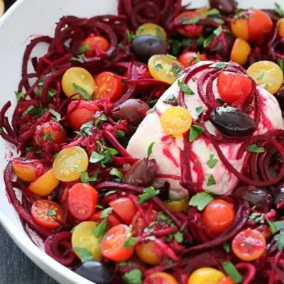 Mediterranean Beet &Amp; Feta Cheese Spiral Skillet Bake