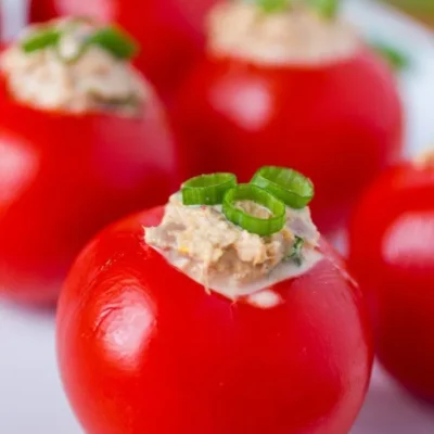 Mediterranean-Style Tuna Stuffed Tomatoes Recipe