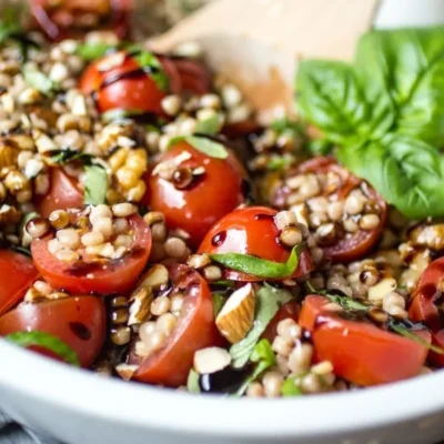 Mediterranean Tomato Basil Couscous Salad Recipe