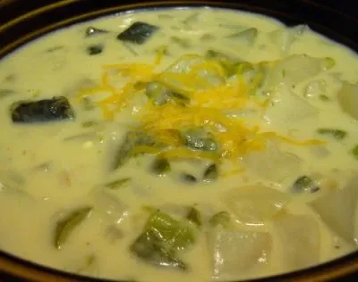 Merms Potato Cheese Soup With Green Chilies