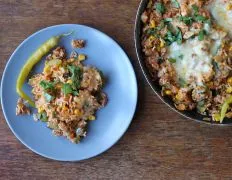 Mexi Ground Beef-Rice Skillet