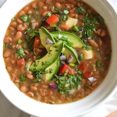 Mexican Pinto Beans With Queso Frijoles Con Todo