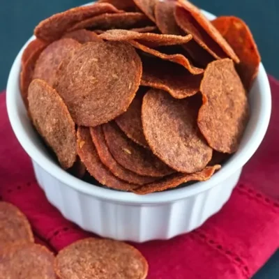 Microwave Pepperoni Chips