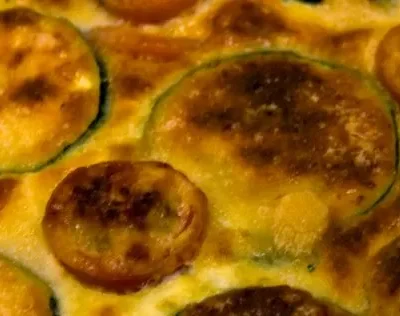 Mixed Courgette And Cherry Tomato Clafouti