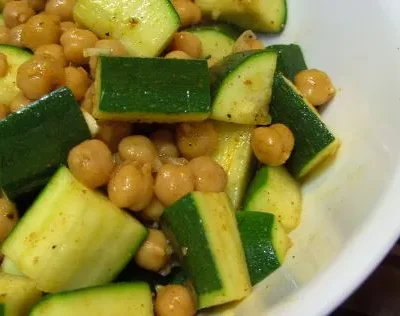 Moroccan Chickpea &Amp; Zucchini Salad