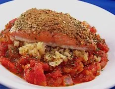 Moroccan Spiced Salmon Over Lentils