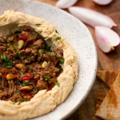 Moroccan Vegetable- Topped Hummus