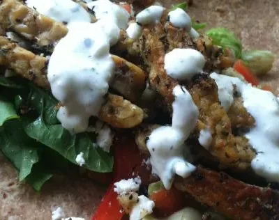 Mouthwatering Tempeh Gyros with Homemade Tzatziki Sauce