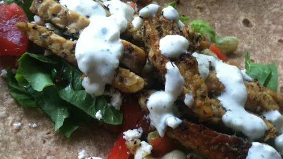Mouthwatering Tempeh Gyros with Homemade Tzatziki Sauce