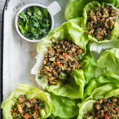 Mouthwatering Vegetarian Lettuce Wraps - San Choy Bau Style