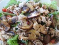 Mushroom And Shredded Chicken Salad